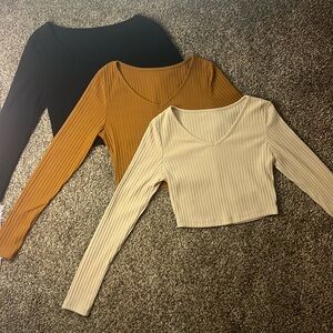 3 set long sleeve SHEIN shirts